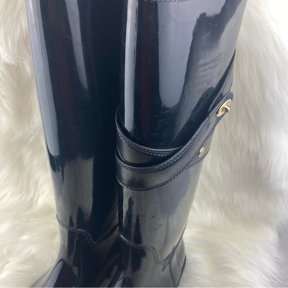 COACH RAIN TALL BOOTS SIZE 7 BLACK COLOR - Picture 10 of 11